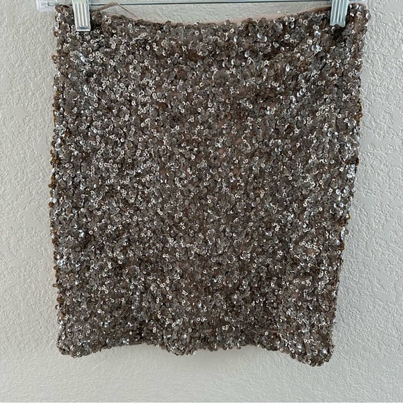 Free People nwt sequin skirt with zipper pull - Picture 8 of 12